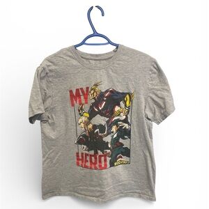 Gray My Hero Academia Graphic T-Shirt